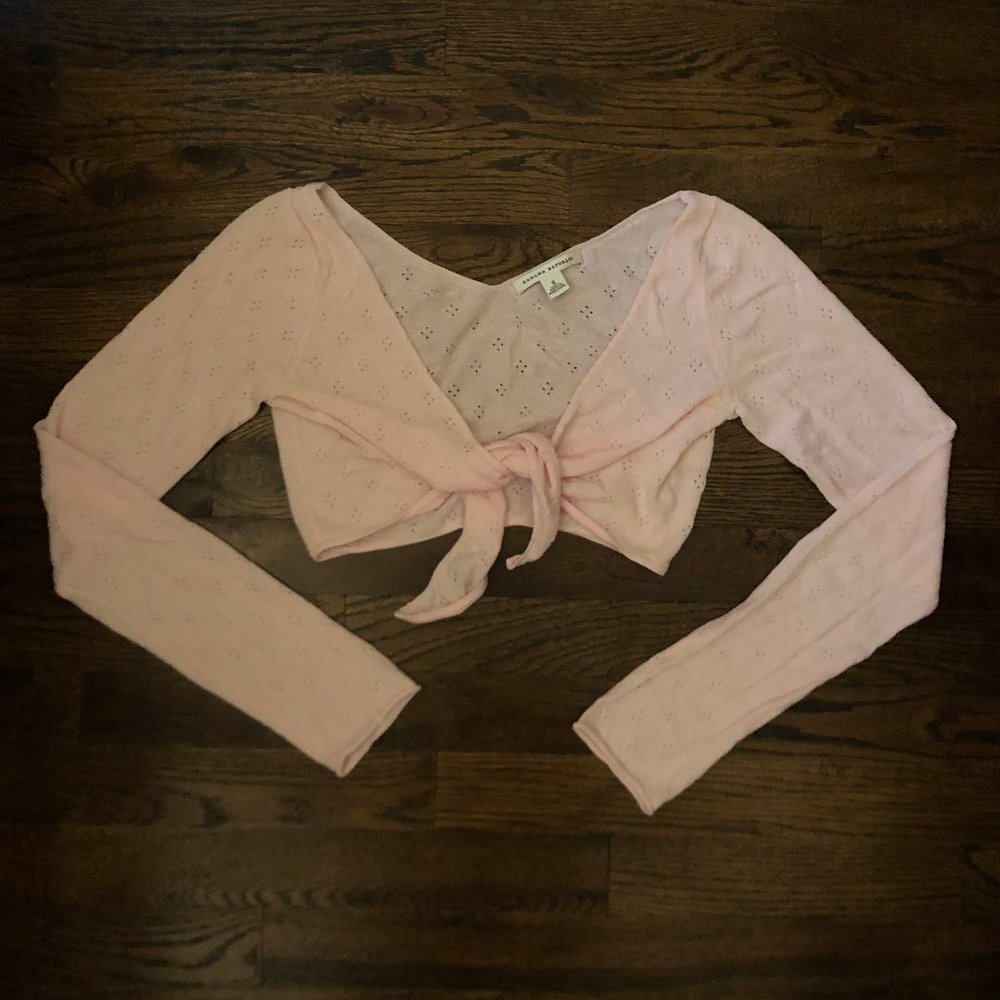 Banana Republic Cropped Pink Cardigan